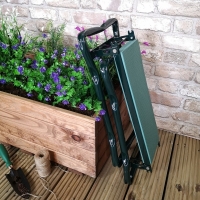 Scaun gradinarit si genunchiera, verde, 60 x 28 x 13 cm, Vivo, KP105